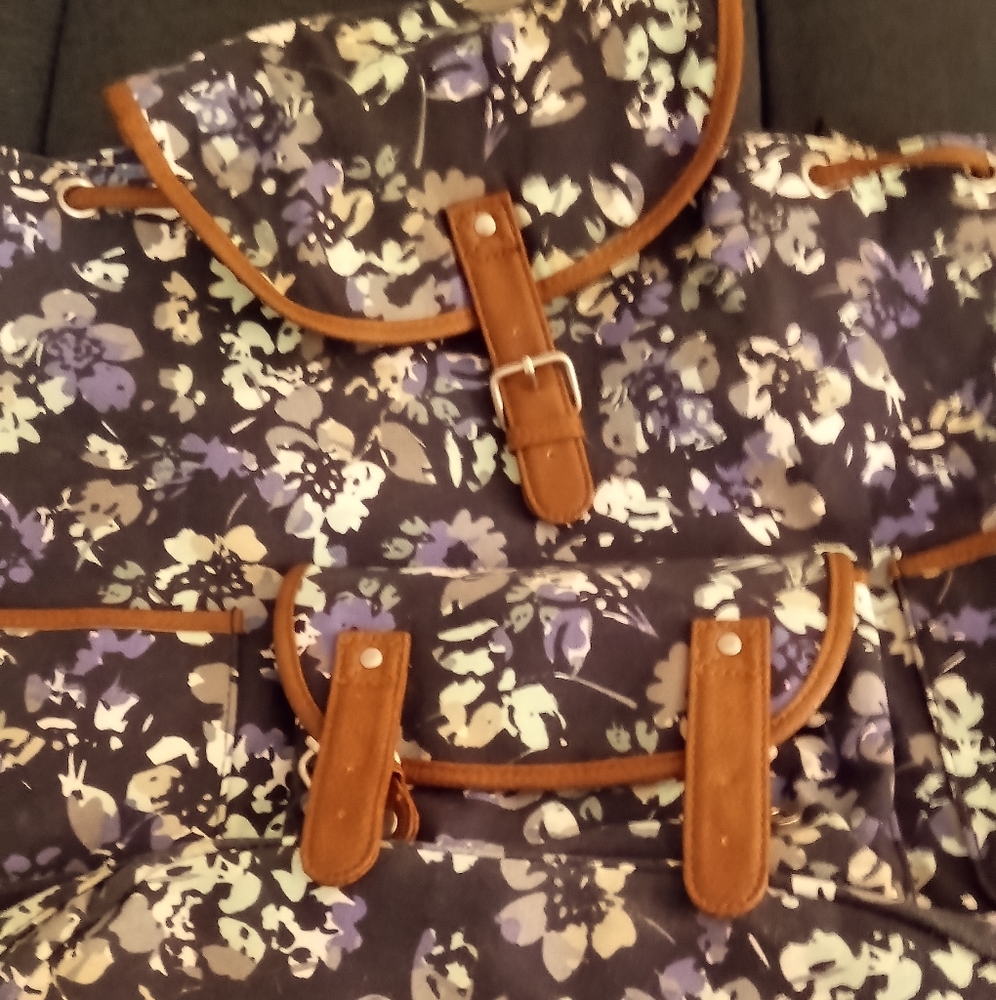 Blue Floral Backpack - Picture 6 of 8